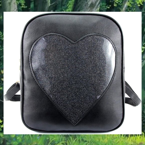Black Heart Ita Bag Backpack - Picture 1 of 4